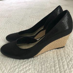 Anne Klein Black Wedges, Sz 10
